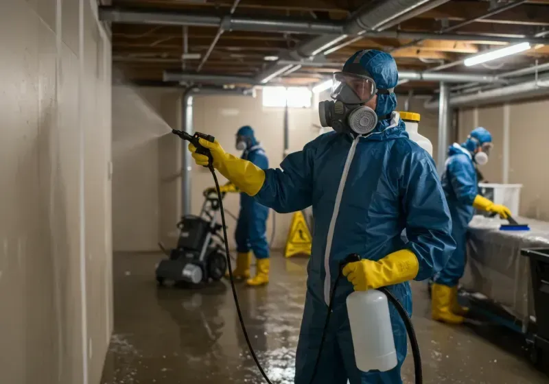 Basement Sanitization and Antimicrobial Treatment process in Stanaford, WV